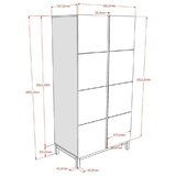 Vipack Bela otroška garderobna omara 99x196x58 cm Eva – | Shoptok.si