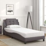  Krevet s madracem sivi 100 x 200 cm od umjetne kože | shoptok.hr