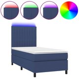  box spring s madracem LED plavi 80 x 200 cm od tkanine | shoptok.hr