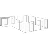  Kavez za pse srebrni 15,73 m² čelični | shoptok.hr