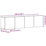 vidaXL TV ormarići 2 kom. crni hrast 160x30x41 cm inženjerski drvo | shoptok.hr