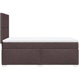  Krevet s oprugama i madracem tamnosmeđi 90 x 200 cm od tkanine | shoptok.hr