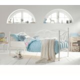 Kondela Kovinska postelja, bela, 90x200, DAINA | Shoptok.si