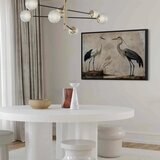  Slika - Birds from an old engraving - vintage-style illustration depicting a heron and a crane 120x80 U crnom drvenom okviru | shoptok.hr