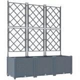  Vrtna saksija 3 pcs Svijetlo siva 120 x 40 x 143 cm Plastika | Eponuda.com