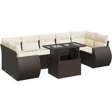  8-dijelni set vrtnih sofa s jastucima smeđi od poliratana | shoptok.hr