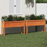 Maison Chic Vrtno cvetlično korito - Cvetlični Lonec 2 kosa z nogami voščeno rjava borovina, (21789701) | Shoptok.si