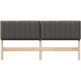  Tapecirani uzglavlje s uzglavljem Smeđa i tamno siva 180 cm | shoptok.hr