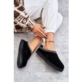 Boto Suede Women's Slippers With Fur Black Buffie | ePonuda.com