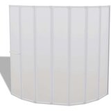 vidaXL Zaslon za tuš-kadu 140x168 cm 7 panela sklopivi sa stalkom za ručnike | shoptok.hr