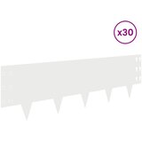  Ograda oko Travnjaka 30 pcs 100 x 30 cm Čelik Bijela | Eponuda.com