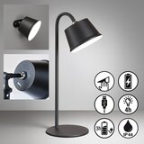 Fischer & Honsel Crna LED stolna lampa s metalnim sjenilom (visina 34 cm) Voet – | shoptok.hr