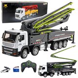 Kamion s pumpom za beton na daljinsko upravljanje Huina 1:18 - sivi | shoptok.hr