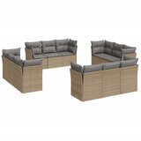  The Living Store Vrtna sedežna garnitura 12-delna z blazinami bež poli ratan - Vrtna Sedežna Garniture, (21451867) | Shoptok.si