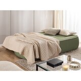 Ropez Kaki zelena/bež baršunasti sklopiva/s prostorom za odlaganje sofa 210 cm Saga – | shoptok.hr