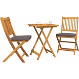 Bistro set za vrt 3 kom. Smeđa Čvrsto drvo akacije | shoptok.hr