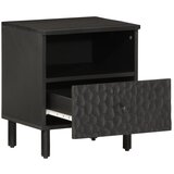 Maison Chic Nočna omarica - Nočna miza črna 40x33x46 cm trden mangov les, (21688152) Cene