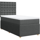 Maison Chic Box spring postelja - Vzmetna postelja z vzmetnico temno siva 90x190 cm blago SL4081, (21904228) | Shoptok.si