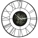 Okrugli zidni sat (Crne boje, Promjer: 70 cm)