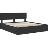 vidaXL Okvir za krevet Crna 200 x 200 cm Inženjersko Drvo | shoptok.hr
