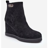 Kesi Suede insulated gusset ankle boots with ornament, black Vere Cene
