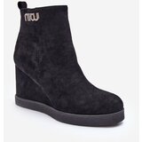 Kesi Suede insulated gusset ankle boots with ornament, black Vere | shoptok.hr