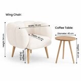 Atelier Del Sofa fotelja i bočni stočić lotus white | Eponuda.com
