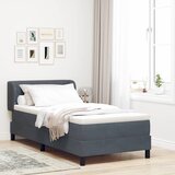  s opruga kutije Tamno siva 100 x 200 cm Baršun | shoptok.hr