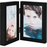  Dvostruki preklopni okvir za fotografije crni 2x(21x29,7 cm) | shoptok.hr