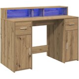  Radni stol s LED svjetlima 120x55x91 cm konstruirano drvo | shoptok.hr