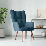  Stolica za opuštanje plava baršunasta | shoptok.hr