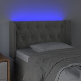  LED uzglavlje svjetlosivo 83x16x78/88 cm baršunasto | Eponuda.com
