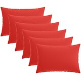  Presvlaka za jastuk 6 pcs HEERLEN Crvena 30 x 50 cm Poliester | shoptok.hr