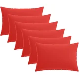 Presvlaka za jastuk 6 pcs HEERLEN Crvena 30 x 50 cm Poliester