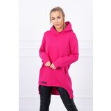 Kesi Insulated sweatshirt with a longer back fuchsia Cene