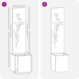  Privatnost u vrtu Srebrno 32 x 32 x 150 cm Pocinčani čelik | shoptok.hr