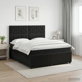 Boxspring krevet s madracem Crna 160 x 200 cm Baršun | shoptok.hr