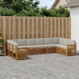  Set vanjskih sofa 7 kom. Prirodna i svjetlosiva | shoptok.hr