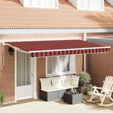 vidaXL retraktilna tenda morsko modra 350x200 cm tkanina in kovina | Shoptok.si
