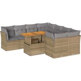 vidaXL 9-dijelni set vrtnih sofa s jastucima bež od poliratana | shoptok.hr