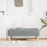  Klupa s jastukom Svijetlo siva 113 x 57 x 39 cm tkanina | Eponuda.com