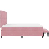  Krevet s opruga kutije Ružičasta 200 x 180 cm Baršun | shoptok.hr