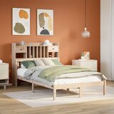 vidaXL Krevet s regalom za knjige bez madraca 135x190 cm od borovine | shoptok.hr