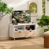  TV ormarić TV komoda s ladicama otvorene police drvo 99 x 39 x 58 cm bijela | shoptok.hr
