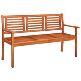  The Living Store Vrtna klop za 3 osebe z blazino 150 cm trden evkaliptus - Klop, (21460349) | Shoptok.si
