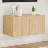  The Living Store Stenska TV omarica z LED lučkami sonoma hrast 60x35x31 cm - TV Stenska Omarica, (21555489) Cene