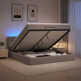  Krevet od pjene s madracem i LED-om Sivosmeđa 160 x 200 cm - Sivosmeđa 160 x 200 cm Prošiveno gumbima | shoptok.hr