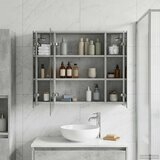  Kupaonski ormar s ogledalom Betonski sivi 73,5 x 16 x 62,5 cm | shoptok.hr