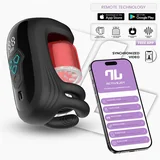 App Series Torky Compressing Rotating Masturbator with App Black