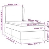 vidaXL Box spring krevet s madracem crni 90x190 cm od tkanine | shoptok.hr